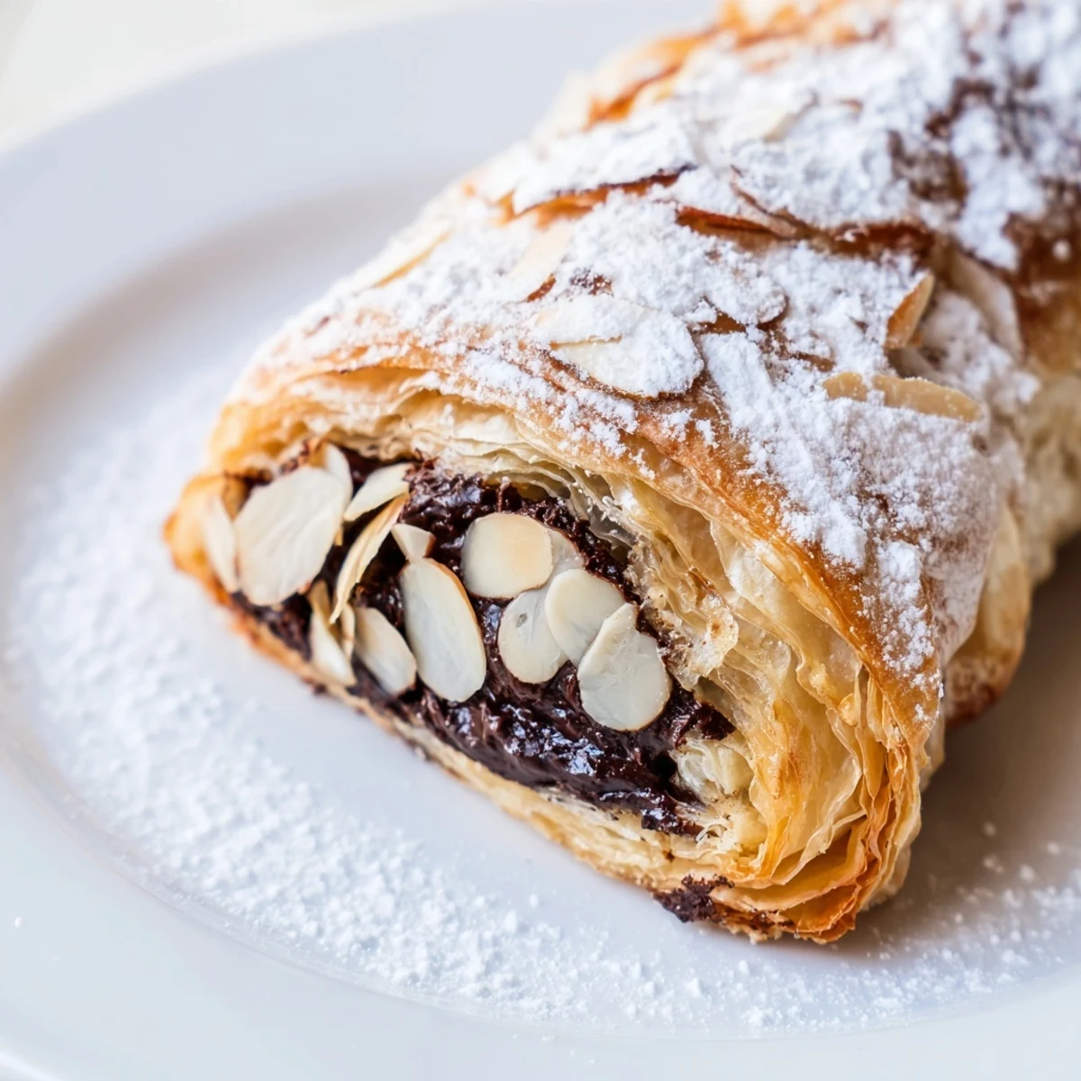 Homemade French-inspired Chocolate Breakfast Pastry on a wire rack, paired with steaming coffee for a cozy morning.