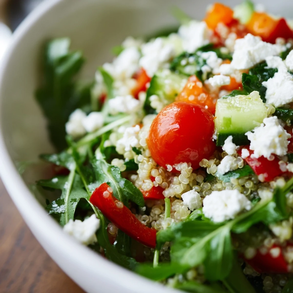Fresh Mediterranean Supper Salad with chickpeas, feta, and vibrant cherry tomatoes, tossed in zesty oregano dressing.