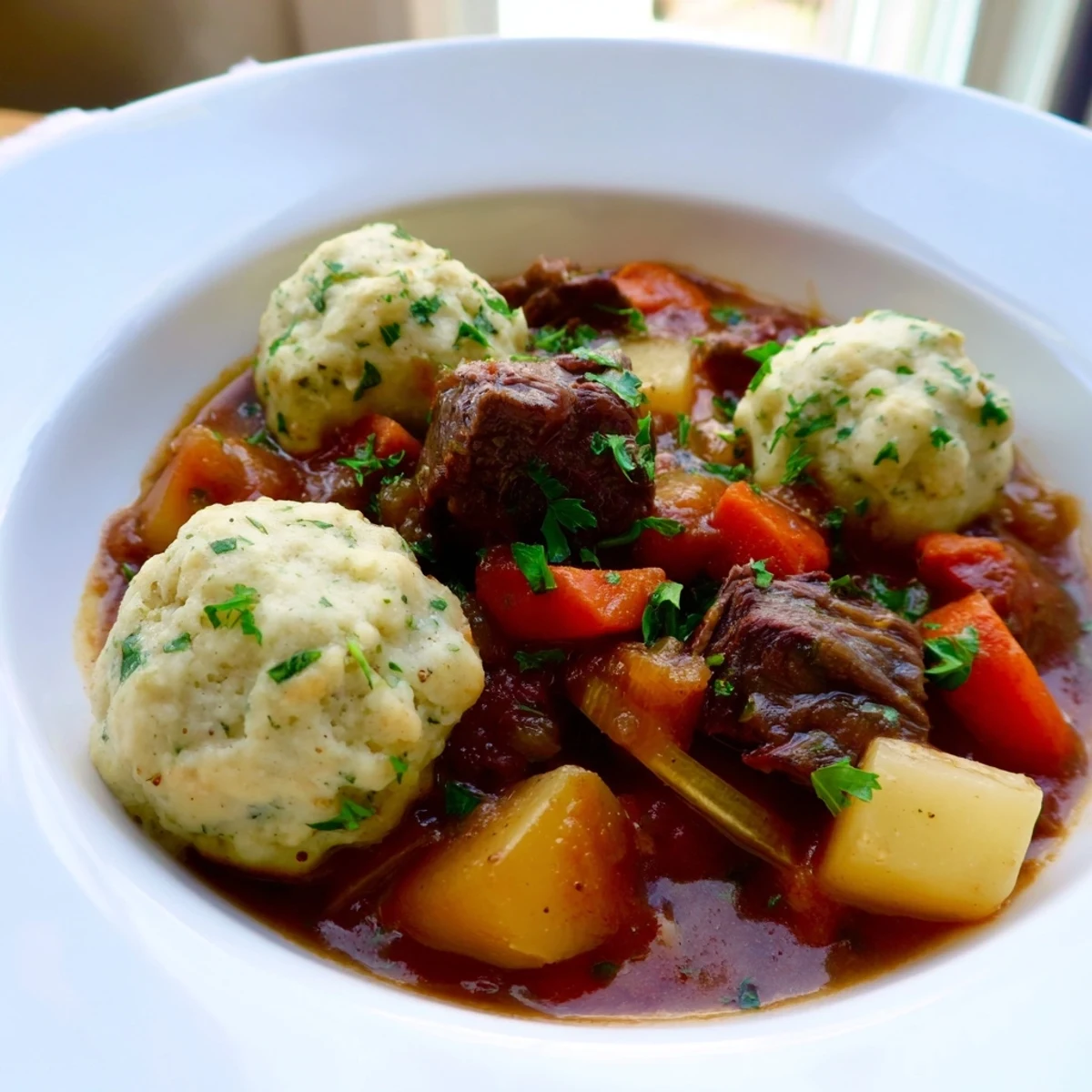 Irish Beef Stew Dumplings