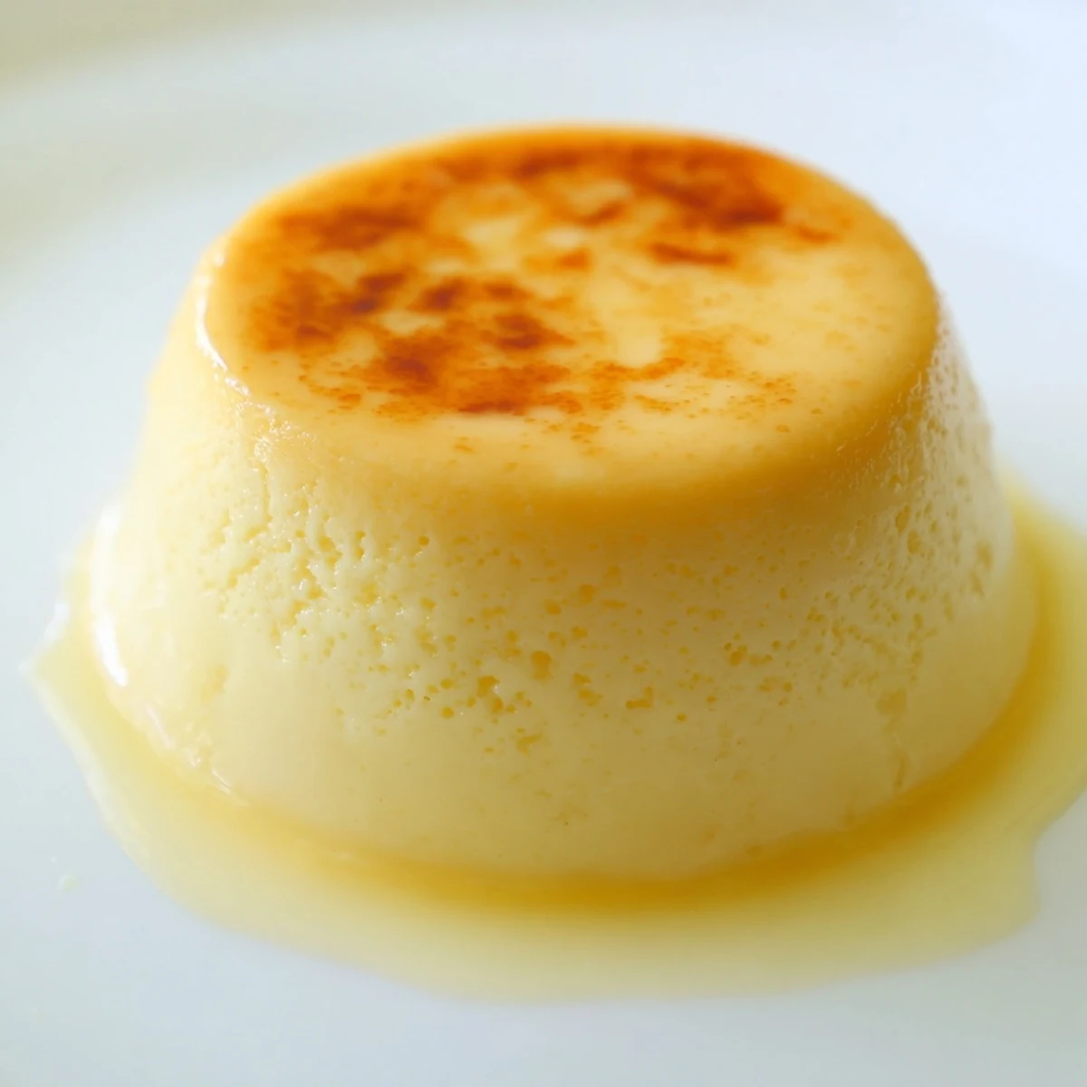 Classic Baked Milk Pudding sits on a rustic wooden table, garnished with fresh berries and a dusting of cinnamon for a cozy dessert.