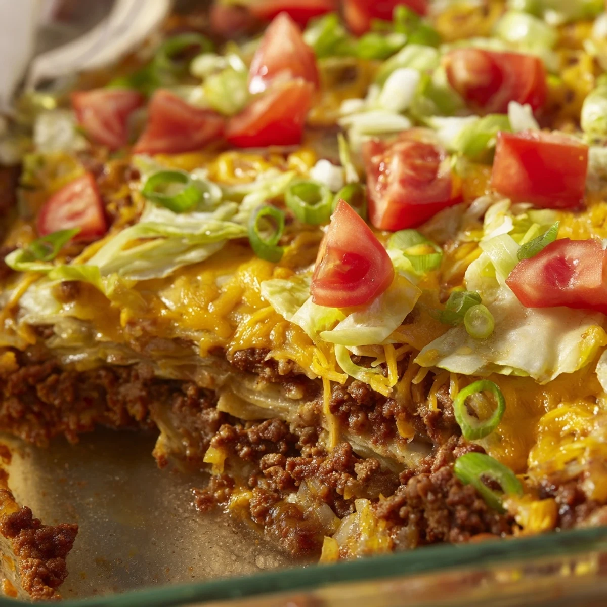 This Easy Crispy Cabbage Burger Bake features a hearty, cheesy casserole with roasted cabbage and beef, perfect for a family dinner.