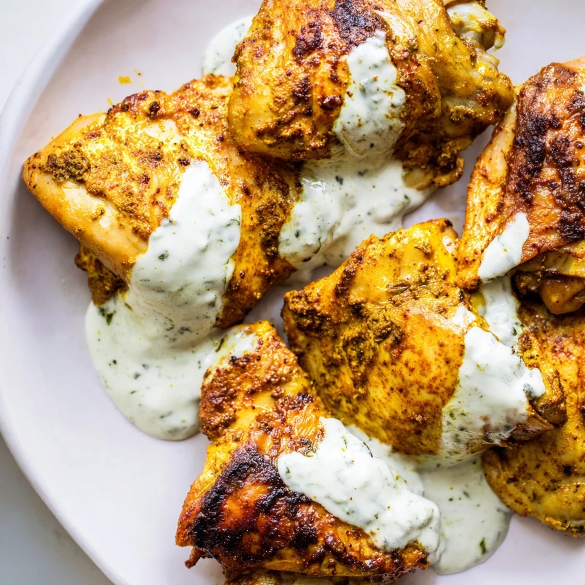 Tender Lebanese chicken spiced with cumin and cinnamon served atop sliced tomatoes and cucumbers
