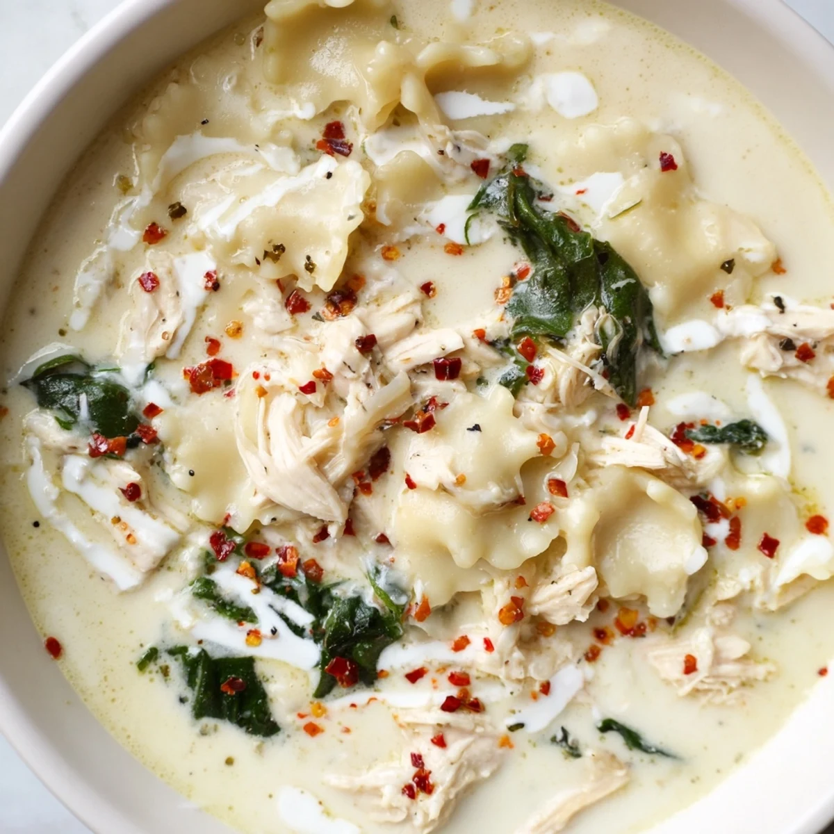 Quick White Lasagna Soup