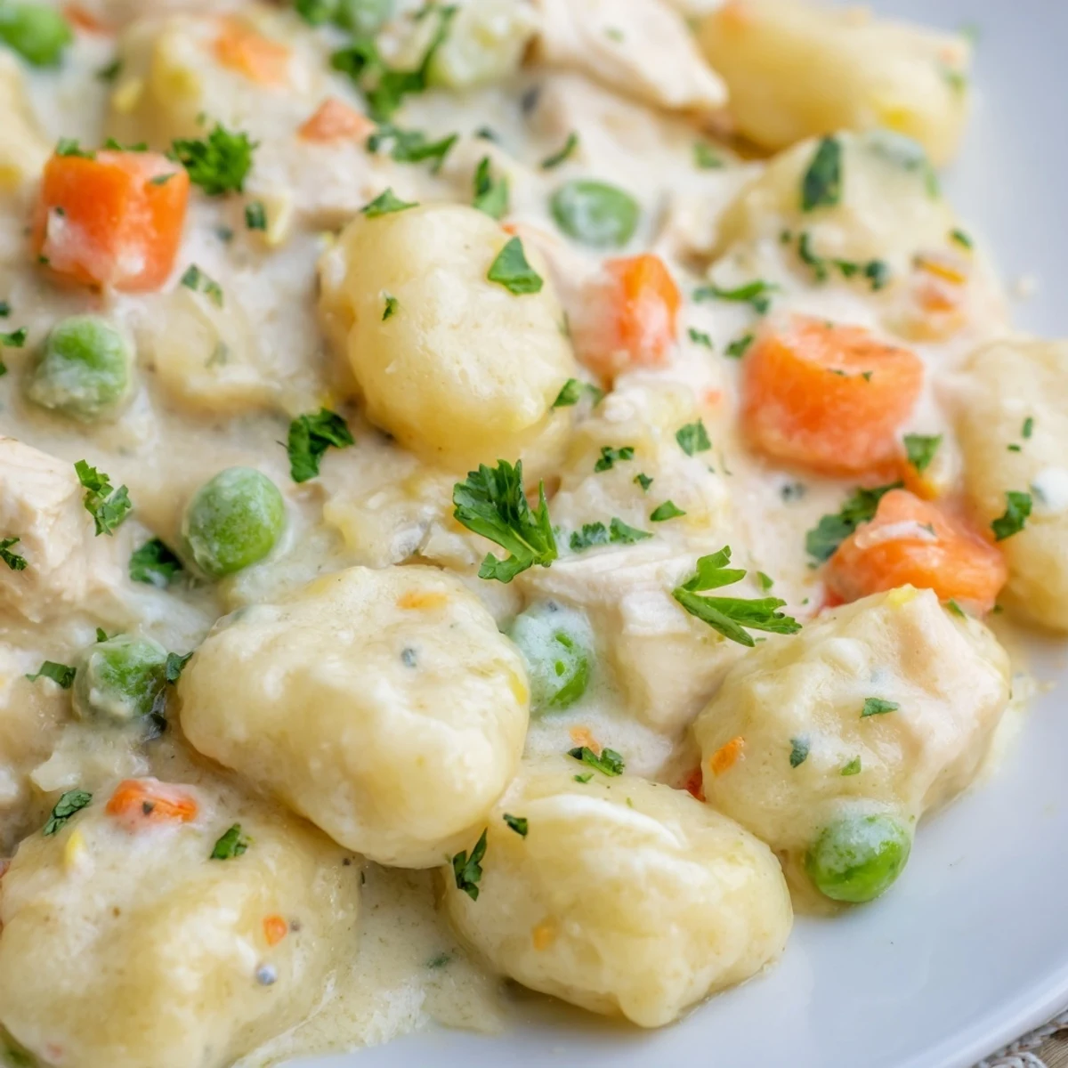 One Pot Gnocchi Chicken Pot Pie