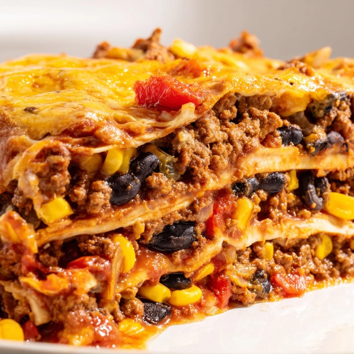 Mexican Lasagna with Tortilla Layers