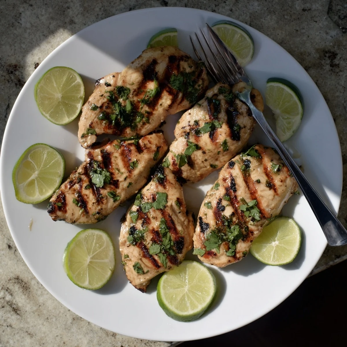 Juicy Key West grilled chicken featuring honey lime glaze and beautiful grill marks