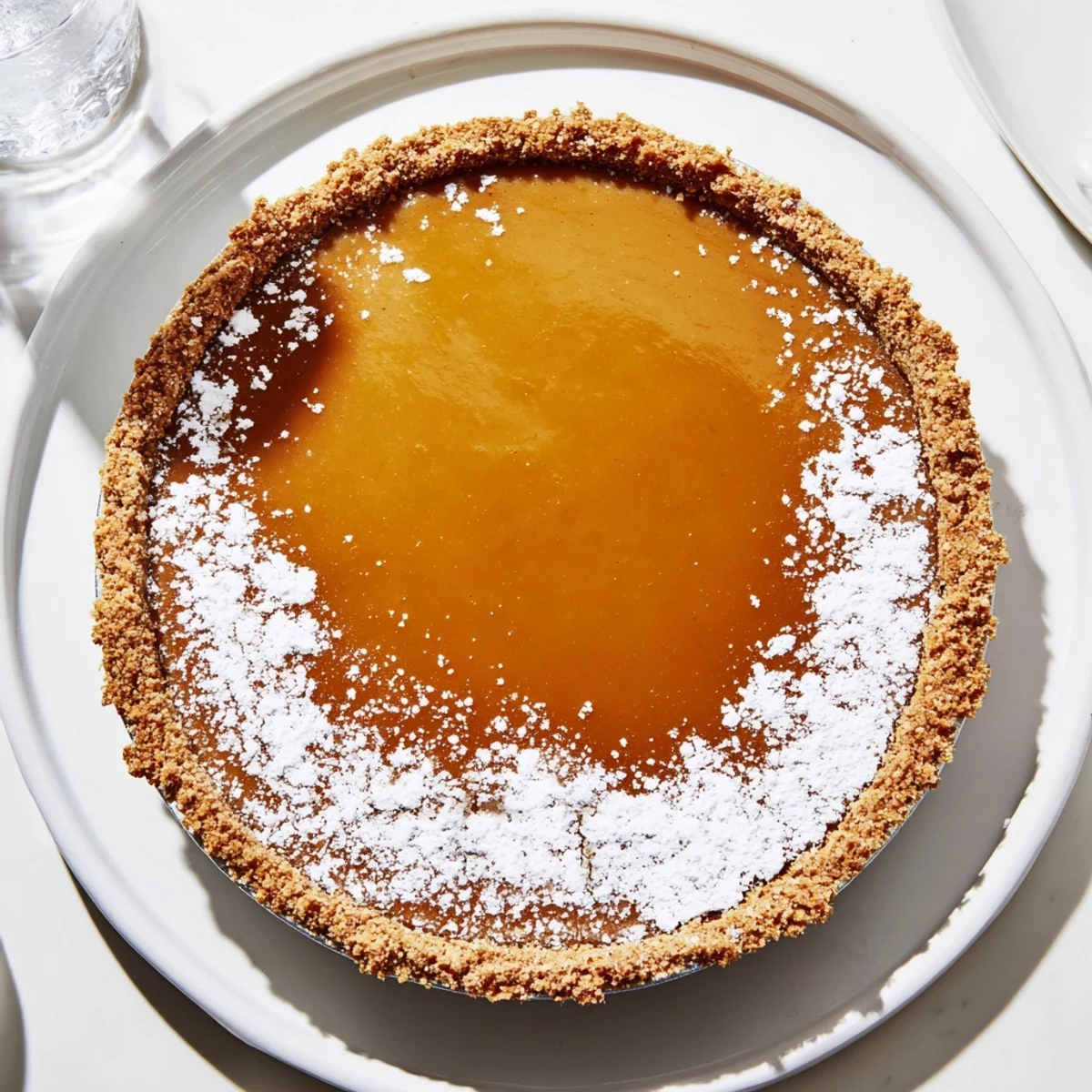 Whole Milk Bar Crack Pie showing chewy oat crumble base beneath rich brown sugar filling and white sugar topping