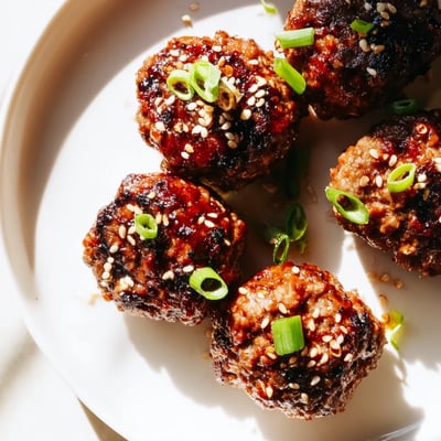 Korean BBQ Meatballs Spicy Mayo