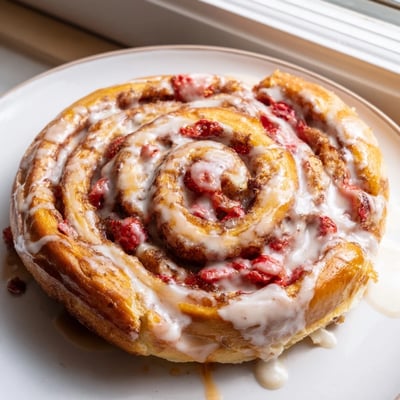 Strawberry Cheesecake Cinnabon Rolls